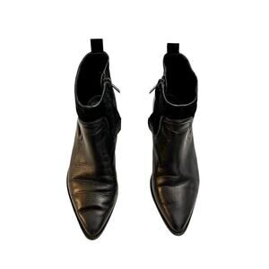 Veronica Beard  Black Kinsley Ankle Bootie Leather Suede Size 7